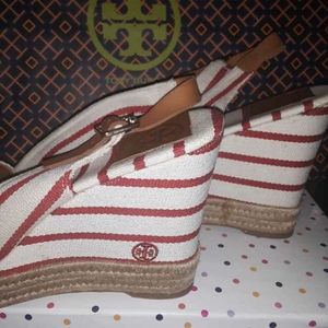 SOLD! Tory Burch Wedge Heels Espadrilles